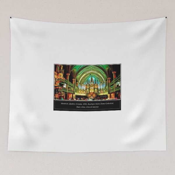 Item preview, Montreal, Quebec, Canada, 1995, Basilique Notre Dame Cathedral, Main Altar, Church Interior designed and sold by AMacGPhilly.