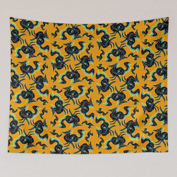 Item preview, WHEE Floral Silken Pattern on gold designed and sold by LauraGarabedian.