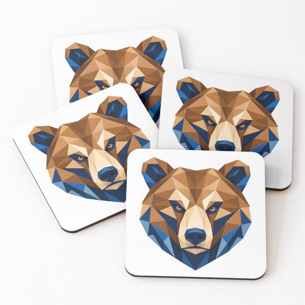 Item preview, Geometric Grizzly Bear Face designed and sold by Wild Studio Designs.