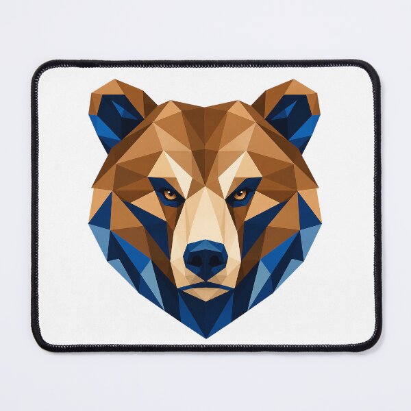 Item preview, Geometric Grizzly Bear Face designed and sold by Wild Studio Designs.