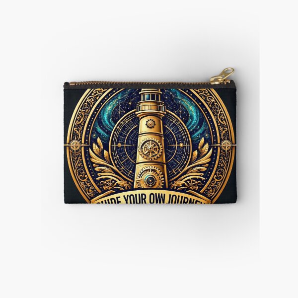 Item preview, Geometric Cosmic Lighthouse Gold Crest Emblem Art designed and sold by MosgYga.