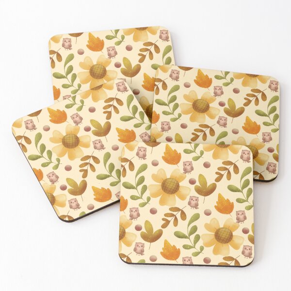 Item preview, Fall and Autumn Owls and Sunflowers designed and sold by Lavender Mint Graphics.