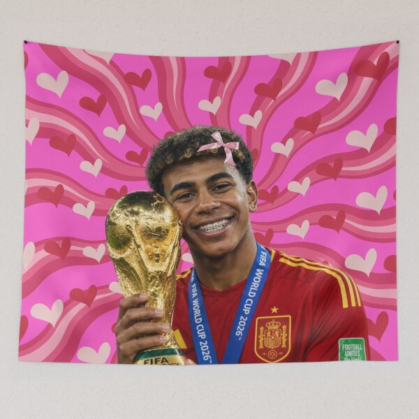 Item preview, Cute Lamine Yamal with trophy designed and sold by SuchWowDesign.