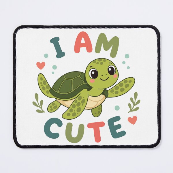 Item preview, I AM CUTE- Turtle Illustration designed and sold by Creative Owlet.