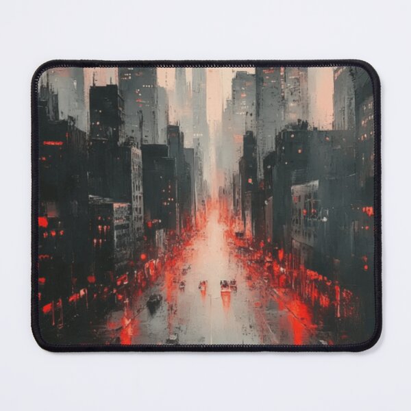 Item preview, Abstract Urban Cityscape Painting | Modern Skyline Wall Art designed and sold by Iceberg Comic Book Lounge.