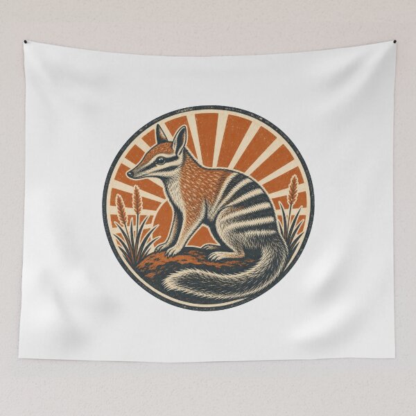 Item preview, Numbat Australian Animal Vintage Sunburst designed and sold by AntiqueImages.