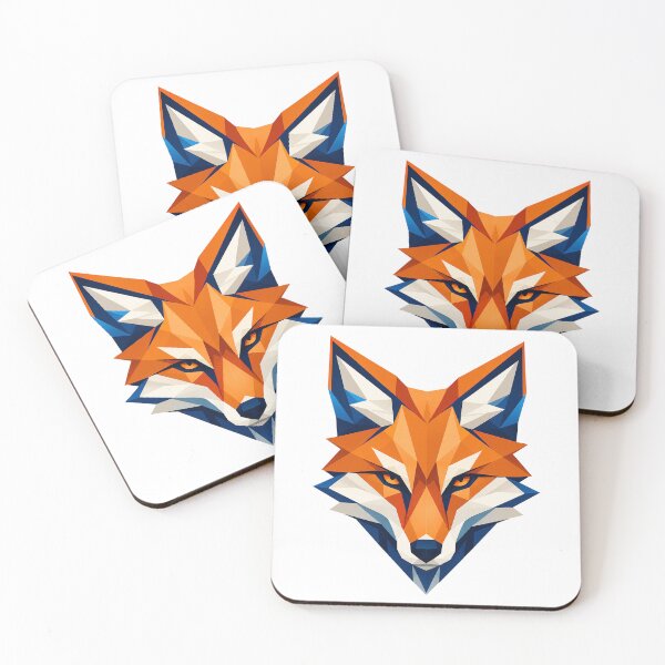 Artikelvorschau, Geometrisches Fuchsgesicht entworfen und verkauft von Wild Studio Designs.