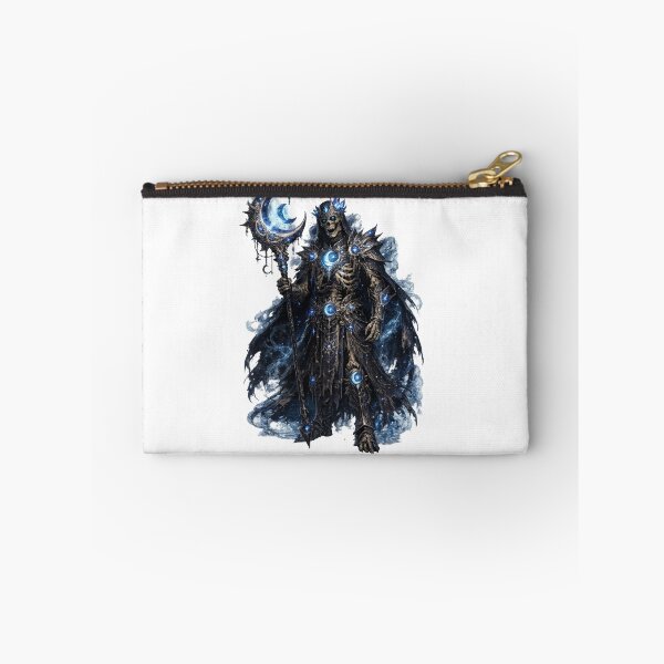 Item preview, Moon Guardian Skeleton Mage with Crescent Staff | Dark Fantasy Gothic Art designed and sold by SkeletonMood.