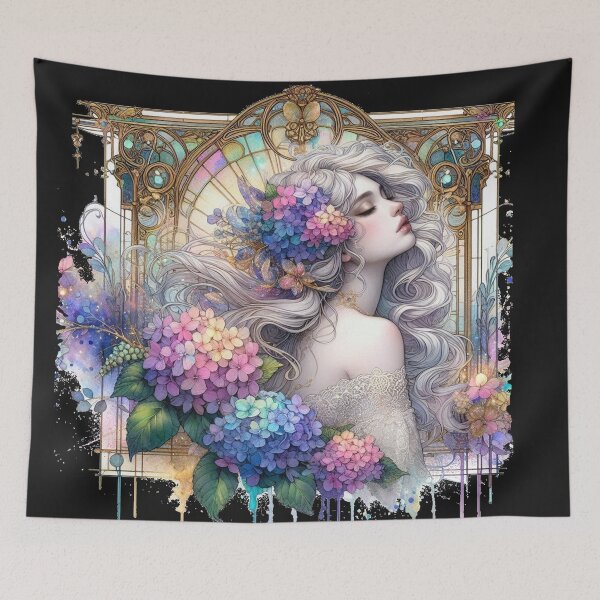 Item preview, Vintage Hydrangea Reverie designed and sold by EdicrisR.
