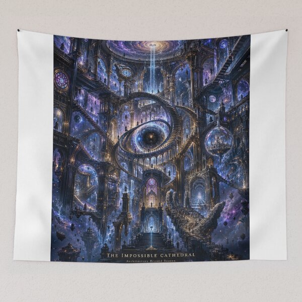 Item preview, The Impossible Cathedral – Surreal Cosmic Architecture Illusion designed and sold by NebulaRiotStudio.