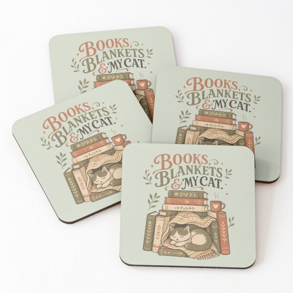 Item preview, Books, Blankets, and My Cat designed and sold by Caring Hearts.