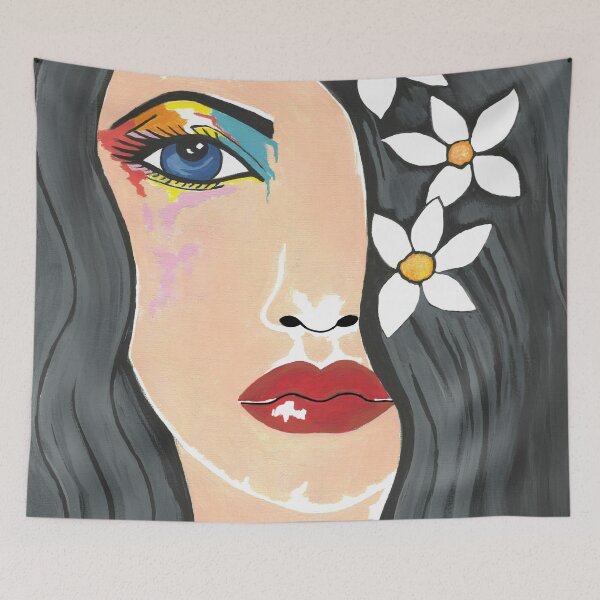 Item preview, Pretty Woman With Tropical Flowers In Her Hair designed and sold by Sartoris Art.