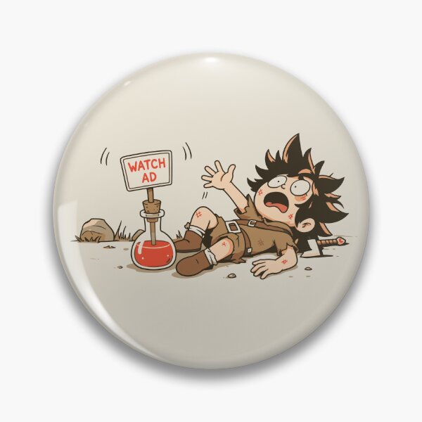 Artikelvorschau, Werbung ansehen und heilen | Lustiges RPG-Gamer-Cartoon-Design entworfen und verkauft von trashpanda_shop.