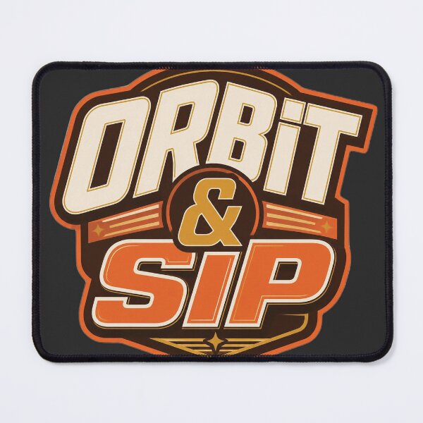 Item preview, Retro Coffee & Space badge Design - 'Orbit & Sip' Quote designed and sold by Jaani-T.