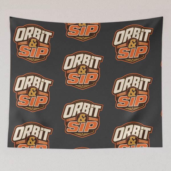 Item preview, Retro Coffee & Space badge Design - 'Orbit & Sip' Quote designed and sold by Jaani-T.