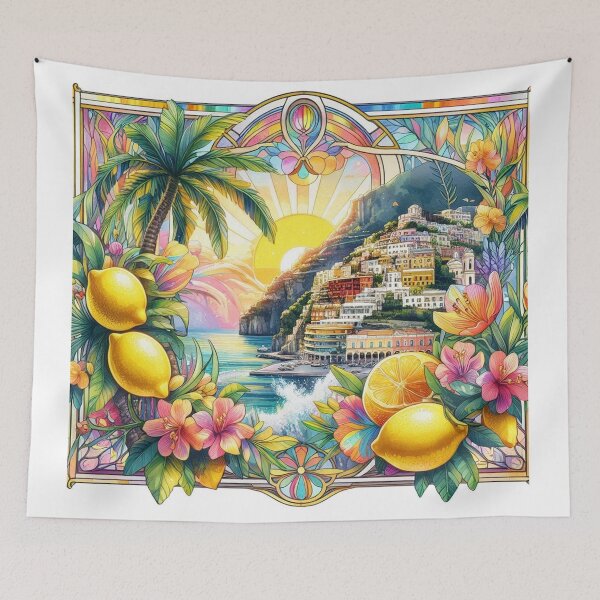 Item preview, Positano in Glass, Blossoms, and Lemons designed and sold by EdicrisR.