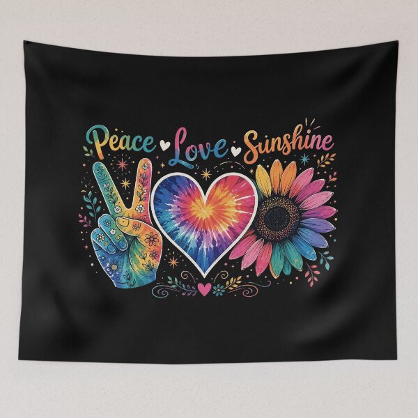 Item preview, Peace Love Sunshine, Colorful Hippie Boho designed and sold by Sprinkle12345.