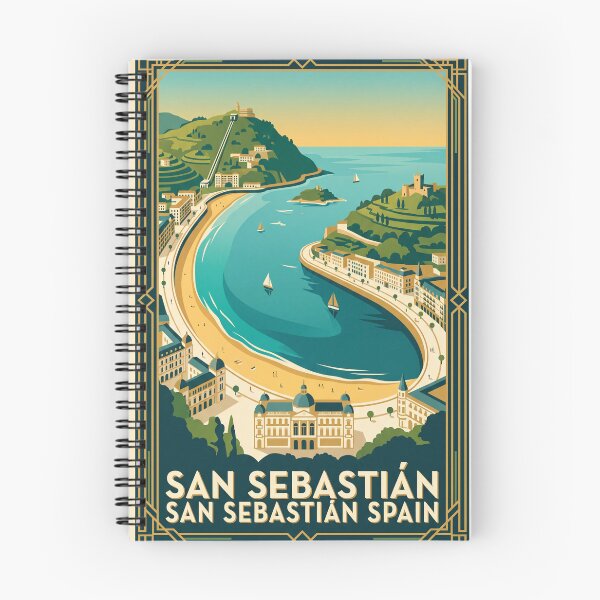 Item preview, San Sebastian Spain Vintage Travel Poster designed and sold by Bomax121.