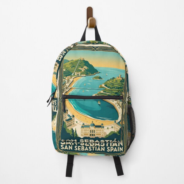 Item preview, San Sebastian Spain Vintage Travel Poster designed and sold by Bomax121.