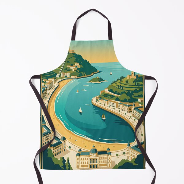 Item preview, San Sebastian Spain Vintage Travel Poster designed and sold by Bomax121.