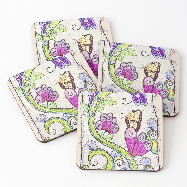 Artikelvorschau, Schmetterlinge und Blumen entworfen und verkauft von Color Splash Creations.
