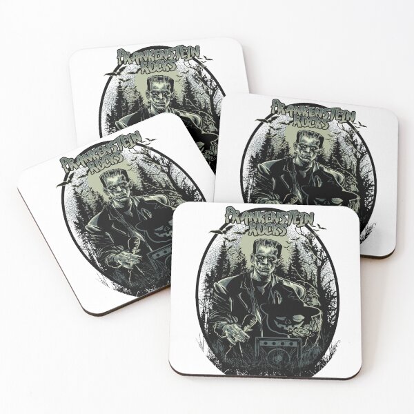 Item preview, Frankenstein Rocks Vintage Halloween Monster designed and sold by StickerAndLove.