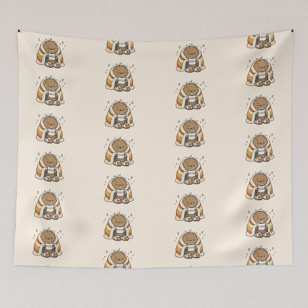 Item preview, Sleepy Potato - Cozy Blanket Coffee Morning Mood Sticker designed and sold by WowDezign.
