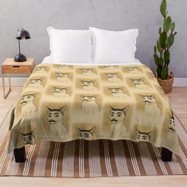 Item preview, stylish mustachioed cat designed and sold by Not Van Gogh Store.