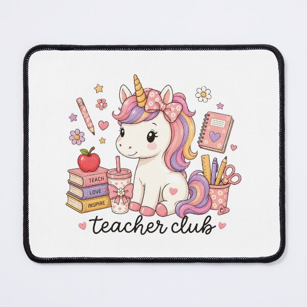 Item preview, Unicorn Teacher Club | Cute Coquette Teacher Unicorn | Kawaii Classroom Design | Back to School Teacher Gift designed and sold by MAPDDesigns.