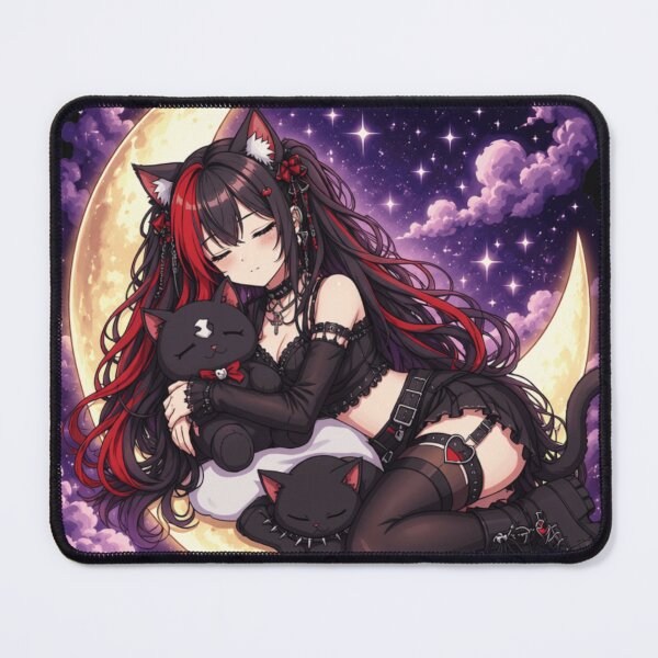 Item preview, Friday Mode On – Gothic Anime Cat Girl designed and sold by Revyra Design .