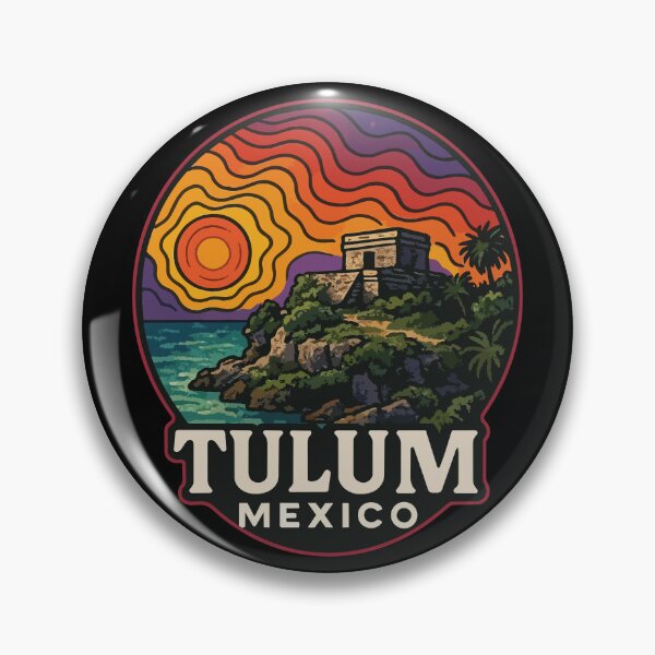 Item preview, Tulum Mexico Mayan Ruins Trippy Travel designed and sold by TomFrontierArt.