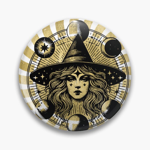 Item preview, Mystical Witch Sun Moon Phases Art designed and sold by HappyDoodle11.