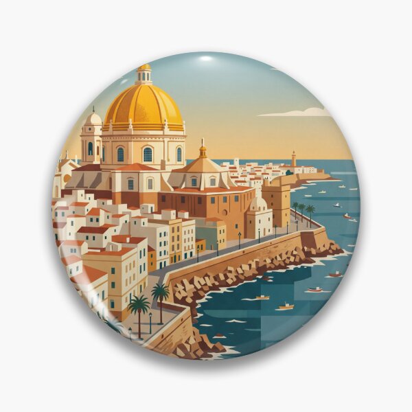 Item preview, Cadiz Spain Vintage Travel Poster designed and sold by Bomax121.