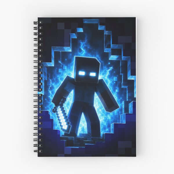 Item preview, Black Blue blocky hole 2d to 3d world minecrafter herobrine Halloween art designed and sold by Infdesigner.