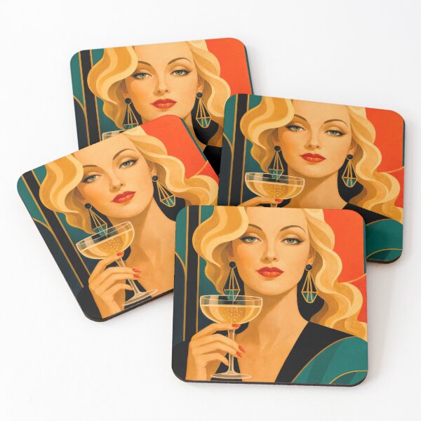 Item preview, Wall Art - Postcard - Deco Glamour Toast designed and sold by ForeverPrintsOK.