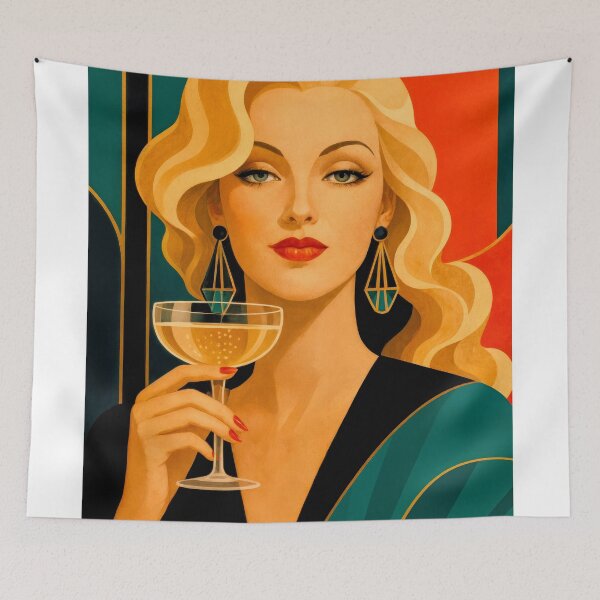 Item preview, Wall Art - Postcard - Deco Glamour Toast designed and sold by ForeverPrintsOK.
