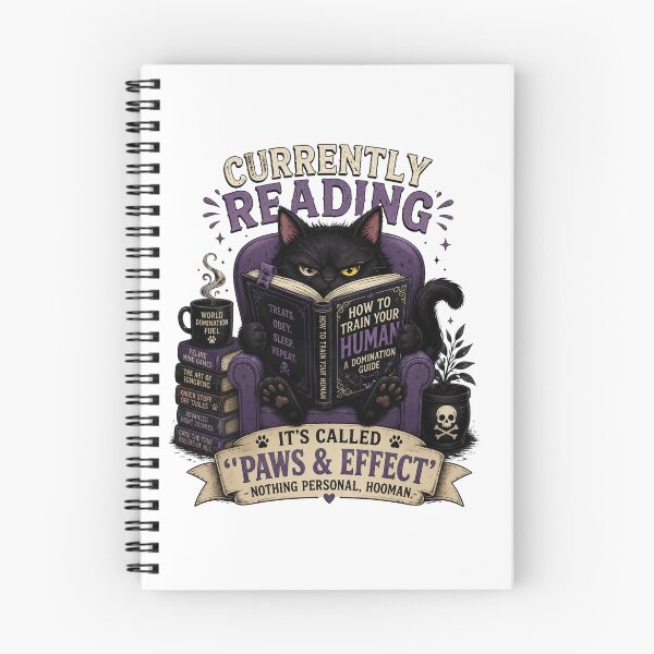 Item preview, Currently Reading: How to Train Your Human | Funny Black Cat Book Lover | Gothic Cat | BookTok | Dark Academia designed and sold by RaeaSunShineDesigns.