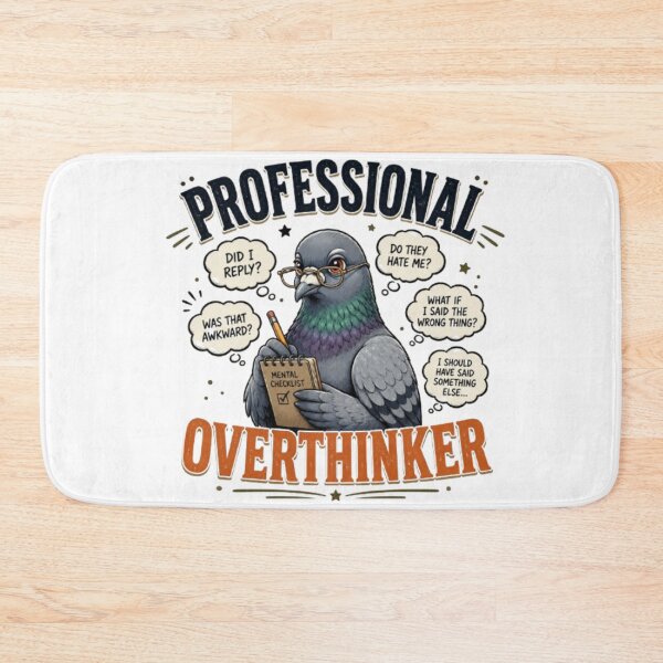 Item preview, Professional Overthinker Funny Pigeon Meme Cute Anxiety Humor Sticker designed and sold by TulipsArtDesigns .