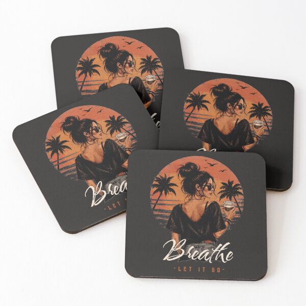 Item preview, Breathe and Let It Go – Boho Sunset Woman Retro Design designed and sold by All-About-Life.
