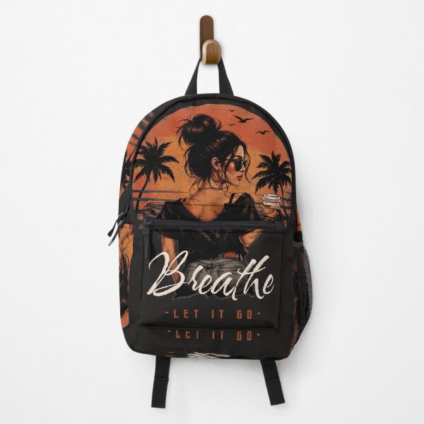 Item preview, Breathe and Let It Go – Boho Sunset Woman Retro Design designed and sold by All-About-Life.