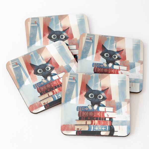 Item preview, Bookish Black Cat Tower designed and sold by Dusk Atelier.