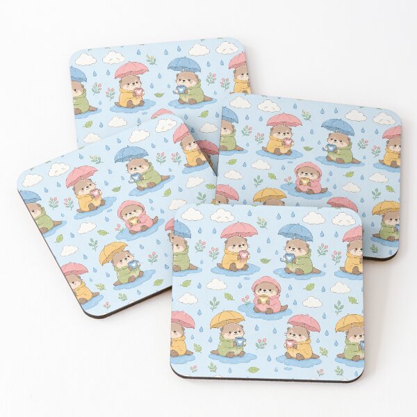 Item preview, cute otter pattern designed and sold by Soft Berry Studio.