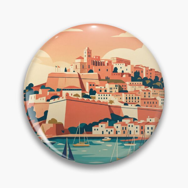 Artikelvorschau, Vintage-Reiseposter Ibiza-Stadt, Spanien entworfen und verkauft von Bomax121.