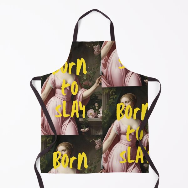Item preview, Pink Vintage Classical Woman Artwork ft. Empowering Quote: "Born to Slay" designed and sold by SpringTeaDesigns.