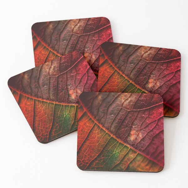Item preview, Fiery Red Autumn Leaf Macro Photography designed and sold by WitchyBotanicaArt.