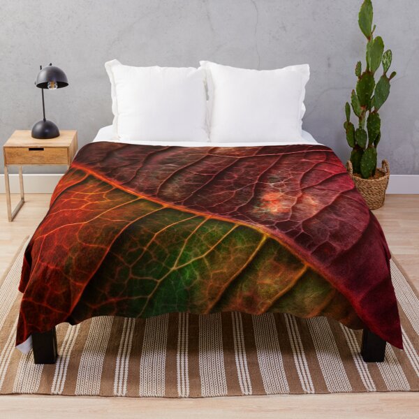 Item preview, Fiery Red Autumn Leaf Macro Photography designed and sold by WitchyBotanicaArt.