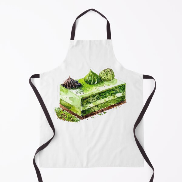 Item preview, Japanese Matcha Cake Watercolor Painting designed and sold by BetweenForms.