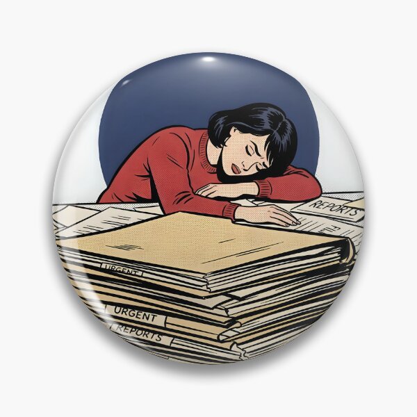 Item preview, Buried Alive Under Paper Minimalist Comic Poster designed and sold by DuckOddity.