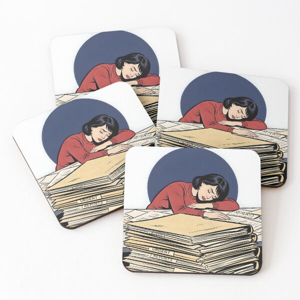 Item preview, Buried Alive Under Paper Minimalist Comic Poster designed and sold by DuckOddity.