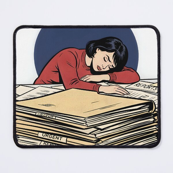 Item preview, Buried Alive Under Paper Minimalist Comic Poster designed and sold by DuckOddity.